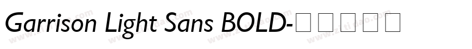 Garrison Light Sans BOLD字体转换